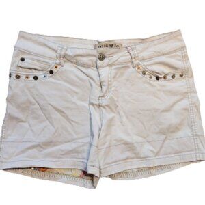 Murmur Rocker Studs White Shorts || Small EUC